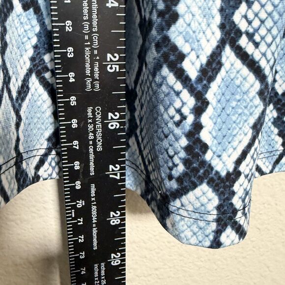 Michael Kors Blouse Women's Small Blue Snake Print Chain Tank Top Career - Picture 5 of 8